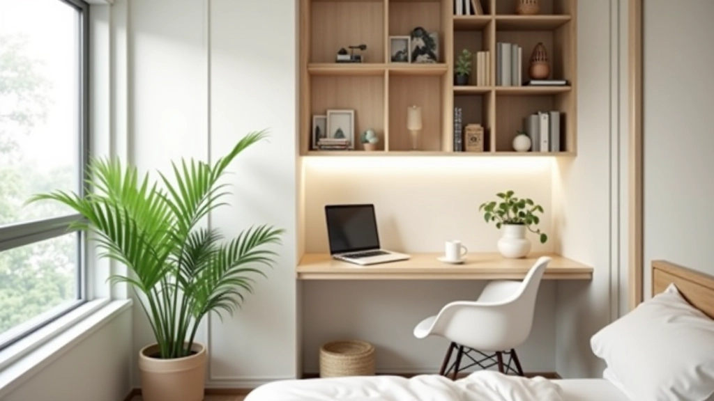 Multi-functional home office in bedroom