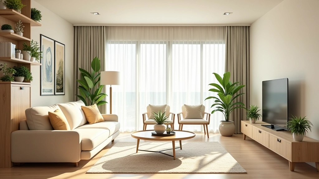 HDB flat living room with optimized layout